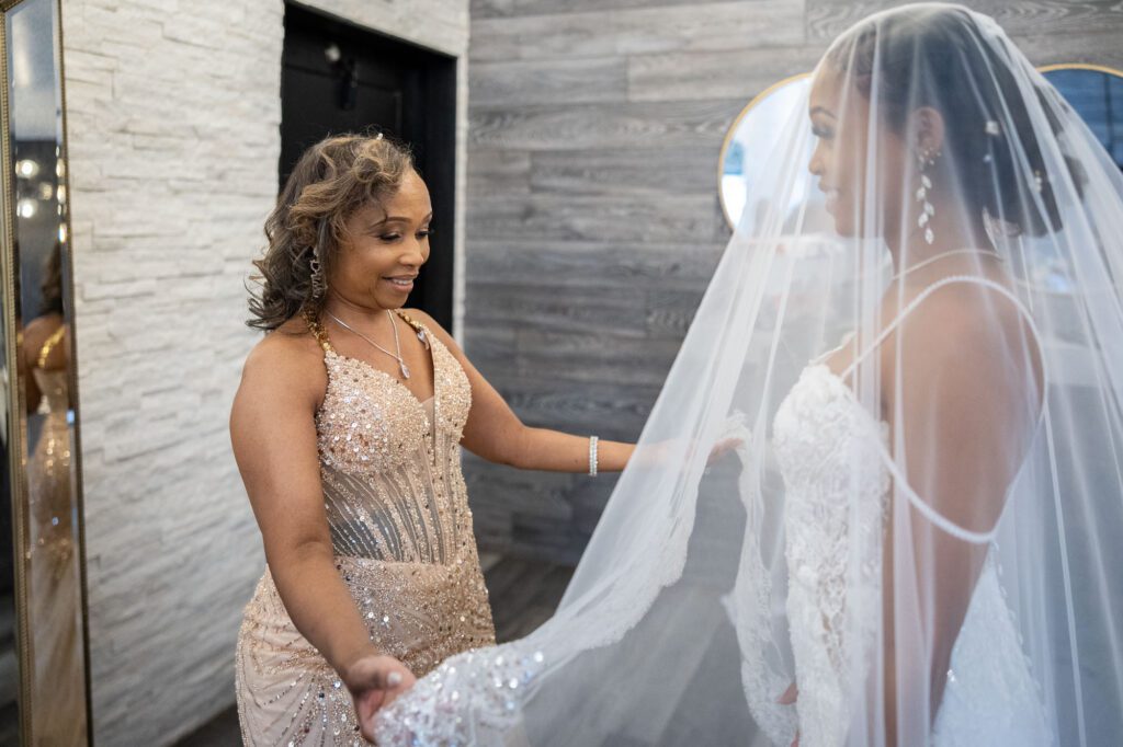 Bride and mom