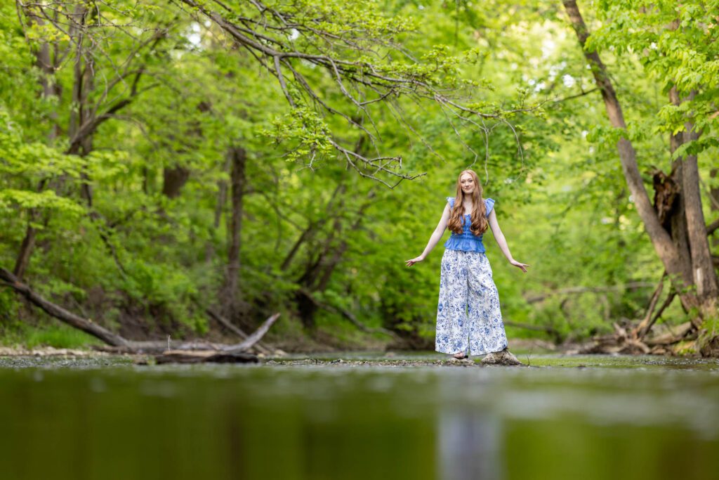 Lake Central Senior Portraits Deep River County Park Indiana